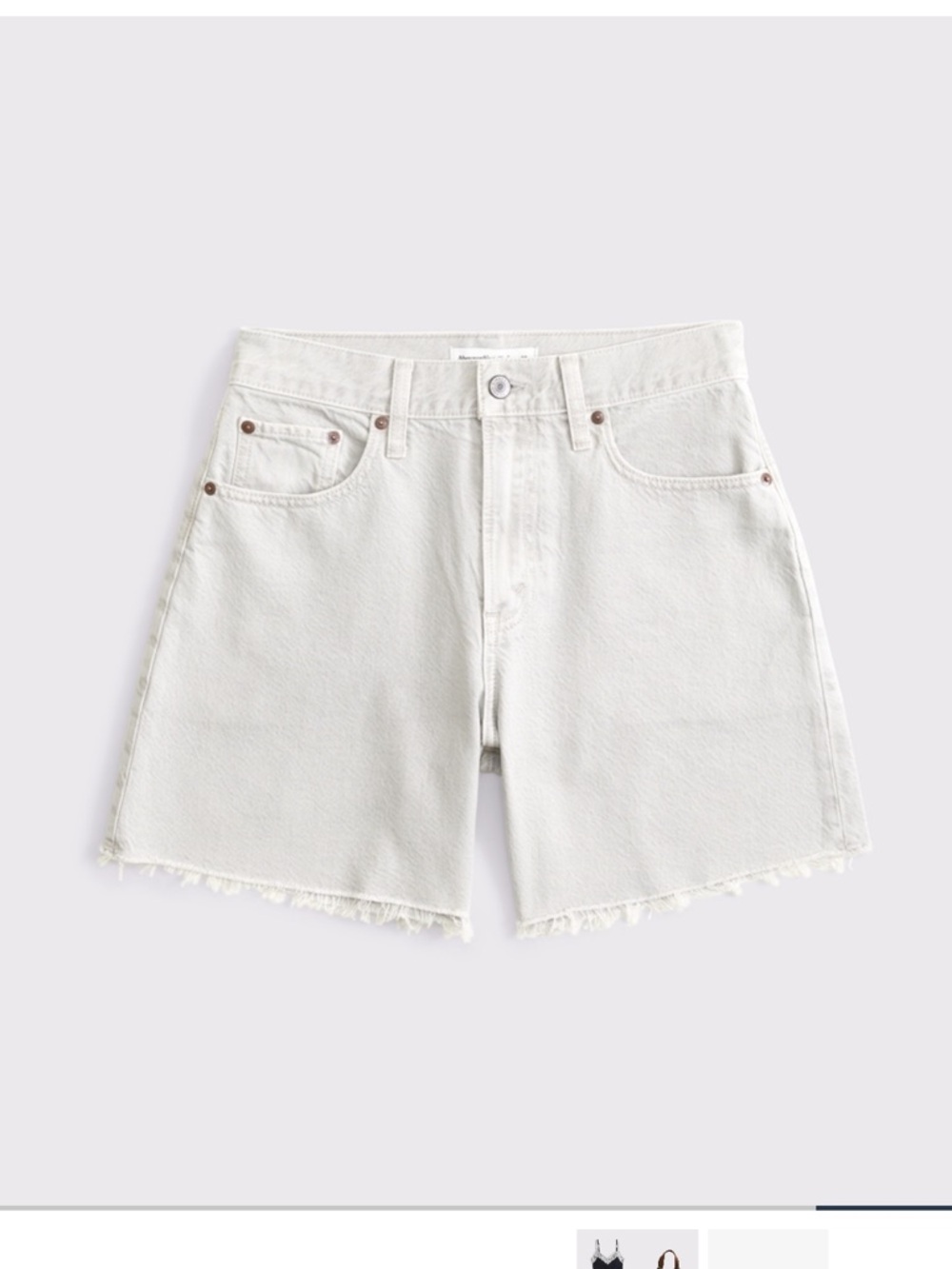 Abercrombie Icy Gray High-Rise Denim Shorts
